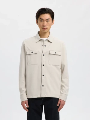Selected Miesten Paitatakki Jackie Sweat Jacket Oatmeal