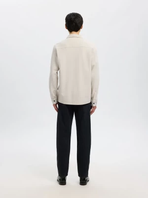 Selected Miesten Paitatakki Jackie Sweat Jacket Oatmeal
