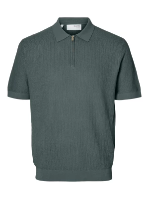 Selected miesten pikeepaita, CRAN SS KNIT STRUCTURE Balsam Green