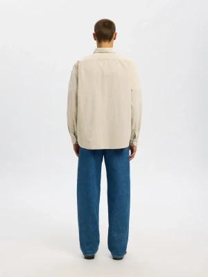 Selected miesten samettipaita, REG DANNI CORD BD LS SHIRT Moonstruck