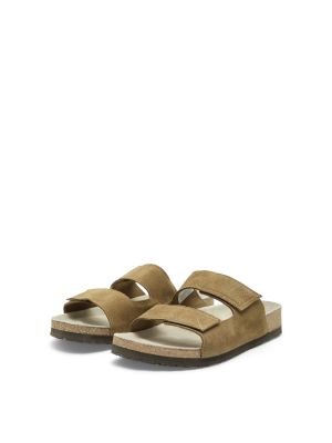 Selected Miesten Sandaalit, K BASTIAN SUEDE STRAP SLIDER Keskiruskea