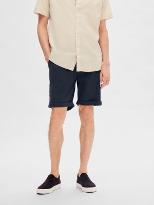 Selected Miesten Shortsit, SLIM LUTON FLEX SHORTS Tummansininen