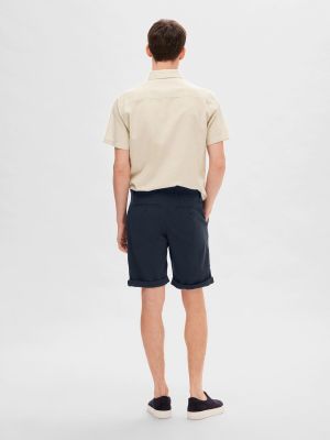 Selected Miesten Shortsit, SLIM LUTON FLEX SHORTS Tummansininen