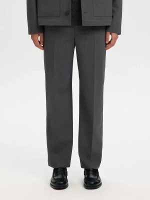 Selected miesten suorat housut, SLHLOOSE-MAGS TRS EX Asphalt