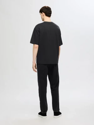 Selected miesten t-paita, LOOSE OSCAR SS O-NECK Black