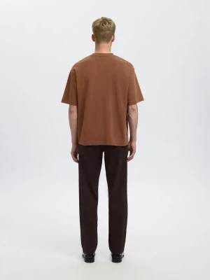 Selected miesten t-paita, LOOSE OSCAR SS O-NECK Soft Silt