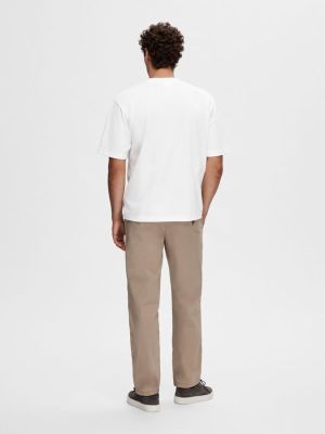 Selected miesten t-paita, LOOSE OSCAR SS O-NECK Valkoinen