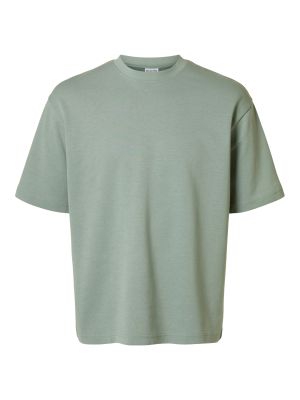Selected miesten t-paita, LOOSE OSCAR SS O-NECK Vihreä