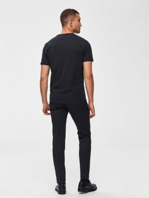 Selected Miesten T-paita, Pima Ss O-neck Musta