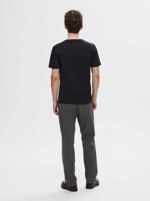 Selected Miesten T-paita, Pima Ss V-neck Black