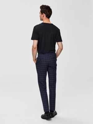 Selected Miesten T-paita, Pima Ss V-neck Musta