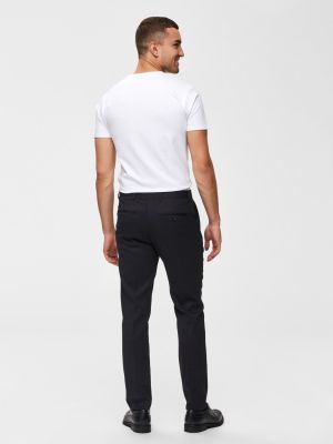 Selected Miesten T-paita, Pima Ss V-neck Valkoinen