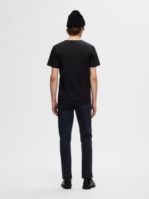 Selected miesten t-paita, ROLAND SS O-NECK Musta