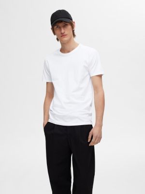 Selected miesten t-paita, ROLAND SS O-NECK Valkoinen