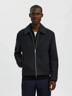 Selected miesten takki, PHILIP WOOL JACKET Musta