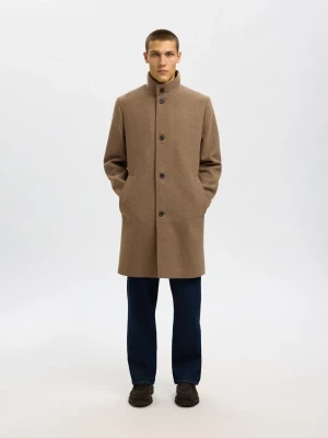 Selected miesten villakangastakki, SLHRAINAR WOOL BLEND COAT  Fallen Rock