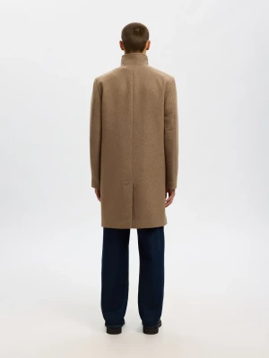 Selected miesten villakangastakki, SLHRAINAR WOOL BLEND COAT  Fallen Rock