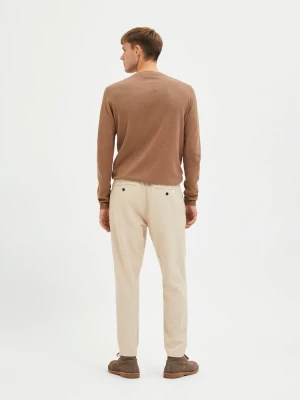 Selected pellavahousut, SLIM TAPE BRODY LINEN PANT Incense Mixed W. Oatmeal