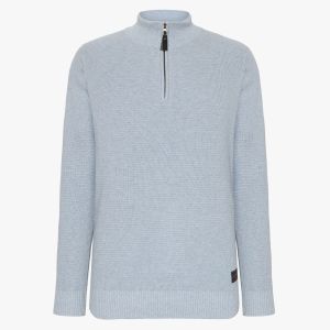 Signal miesten neulepusero, COOPER HALF ZIP STRUCTURE Sininen Kuosi