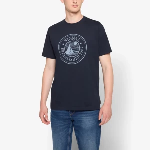 Signal miesten t-paita, ODIN FRONT PRINT Tummansininen