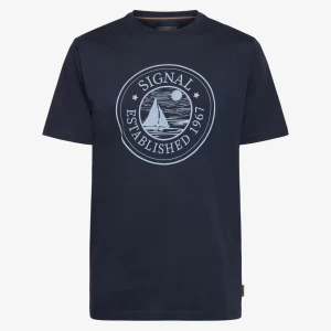 Signal miesten t-paita, ODIN FRONT PRINT Tummansininen