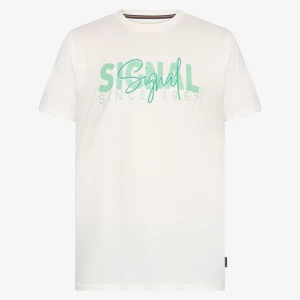 Signal miesten t-paita, OWEN PRINT TEE Luonnonvalkoinen