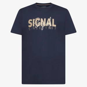 Signal miesten t-paita, OWEN PRINT TEE Tummansininen