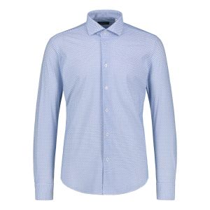 Sinnuu Miesten Kauluspaita, Performance Shirt LS Tra 01 Sininen Kuosi