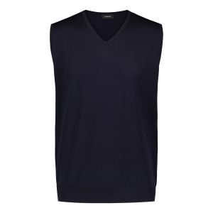 Sinnuu Miesten Neuleliivi Merino Vest V-Neck Tummansininen