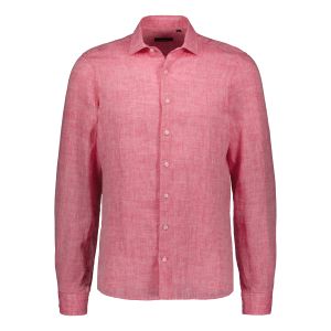 Sinnuu Miesten Pellavapaita Sinnuu 100% Linen Shirt Fuksianpunainen