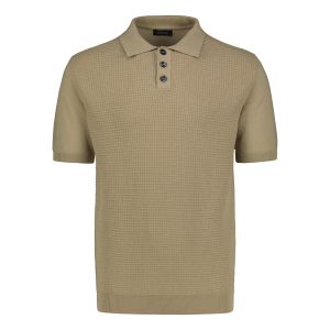 Sinnuu miesten pikeepaita, KNITTED POLO MADE IN ITALY Beige