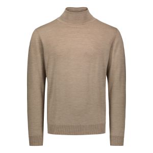 Sinnuu Miesten Pooloneule Merino Roll Neck Beige