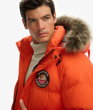 Superdry miesten parkatakki, Everest Longline Baffled Parka Oranssi