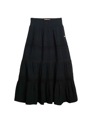 Superdry naisten hame, Ibiza Lace Mix Maxi Skirt Musta