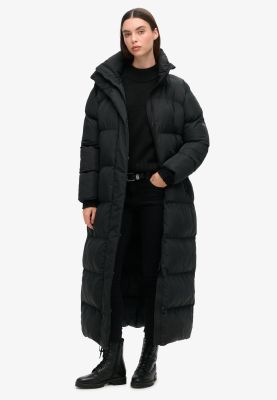 Superdry naisten pitkä toppatakki, Maxi Longline Puffer Jacket Musta