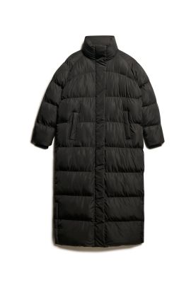 Superdry naisten pitkä toppatakki, Maxi Longline Puffer Jacket Musta