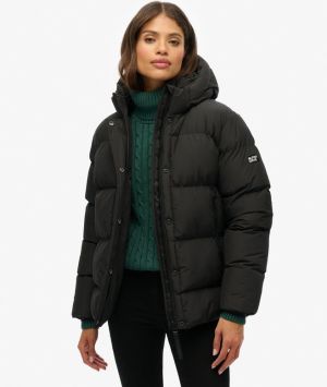 Superdry naisten toppatakki, Hooded 5 Baffle Sports Puffer Musta