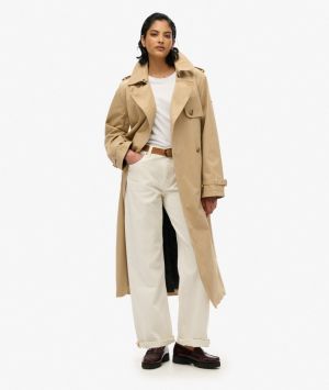 Superdry naisten trenssi, Classic Trench Jacket Beige