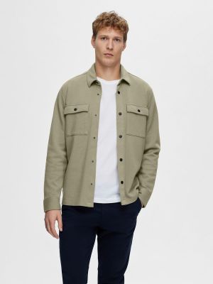 Selected Miesten Paitatakki Jackie Sweat Jacket Armeijanvihreä
