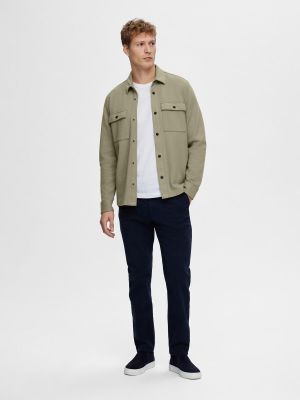 Selected Miesten Paitatakki Jackie Sweat Jacket Armeijanvihreä