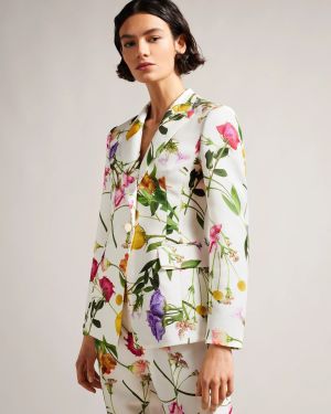 Ted Baker Bleiseri, ZIAAH BLAZER Valkopohjainen Kuosi