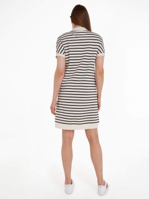 Tommy Hilfiger mekko,  RELAXED LYOCELL POLO KNEE DRESS Beige Kuosi