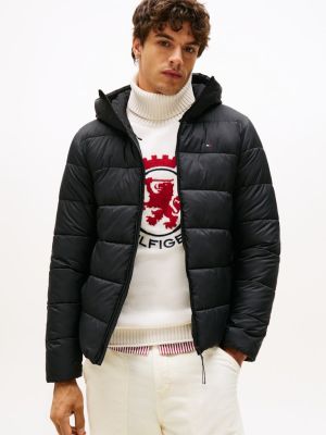 Tommy Hilfiger mieesten takki, MID WEIGHT HOODED JACKET Musta