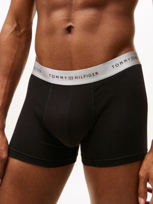 Tommy Hilfiger Miesten Bokserit, 3P TRUNK METALLIC WB Musta