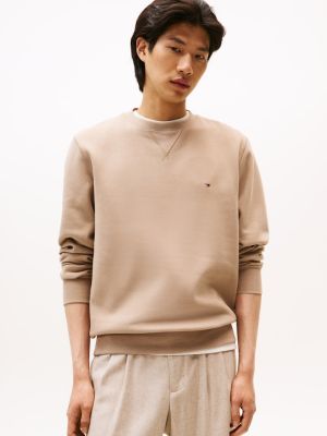 Tommy Hilfiger miesten collegepusero, ESS SEASONAL FLEECE CREWNECK Beige