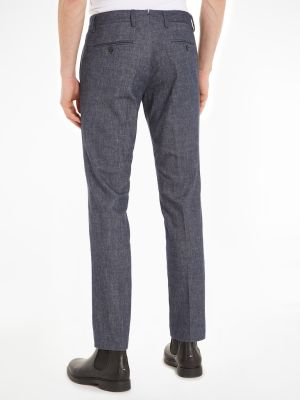 Tommy Hilfiger Miesten Housut, DENTON BRUSHED SOLID Tummansininen