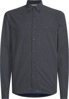 Tommy Hilfiger Miesten Kauluspaita, CORE FLEX MINI GEO SHIRT NOS Sininen Kuosi