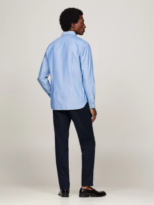 Tommy Hilfiger Miesten Kauluspaita, OXFORD DOBBY SF SHIRT Keskisininen