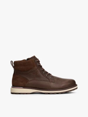 Tommy Hilfiger miesten kengät, CORPORATE W LEATHER LACE BOOT Tummanruskea