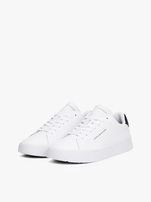 Tommy Hilfiger miesten kengät, TH COURT LEATHER DETAIL ESS Valkoinen
